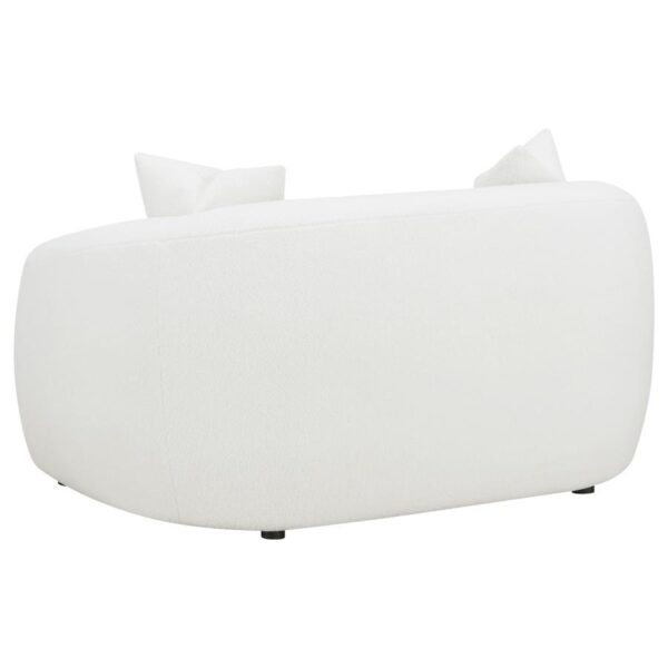 Isabella Upholstered Tight Back Loveseat White 509872 by Coaster Furniture 15