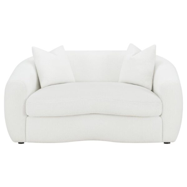 Isabella Upholstered Tight Back Loveseat White 509872 by Coaster Furniture 18