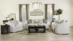 Rainn Upholstered Tight Back Loveseat Latte 509172 by Coaster Furniture 11
