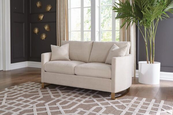 Corliss Upholstered Arched Arms Loveseat Beige 508822 By Coaster Furniture | Mobilia Cleopatra Corliss Upholstered Arched Arms Loveseat Beige 508822 by Coaster Furniture