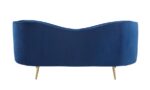 Sophia Upholstered Camel Back Loveseat Blue 506862 by Coaster Furniture 21