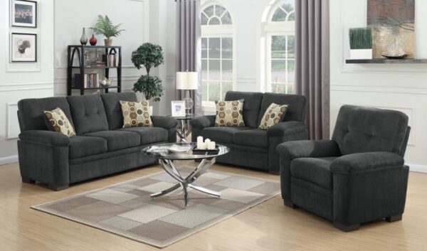 Salizar Flared Arm Loveseat Gray 506022 by Coaster Furniture 22