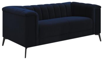 Chalet Tuxedo Arm Loveseat Blue 509212 by Coaster Furniture