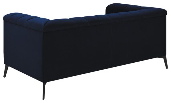Chalet Tuxedo Arm Loveseat Blue 509212 by Coaster Furniture 10