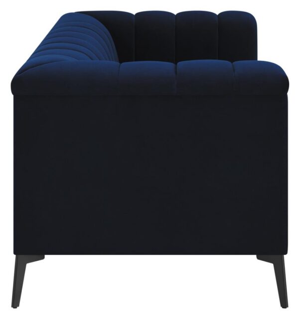 Chalet Tuxedo Arm Loveseat Blue 509212 by Coaster Furniture 11