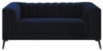 Chalet Tuxedo Arm Loveseat Blue 509212 by Coaster Furniture 17