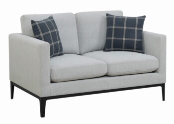 Apperson Cushioned Back Loveseat Light Grey 508682 by Coaster Furniture