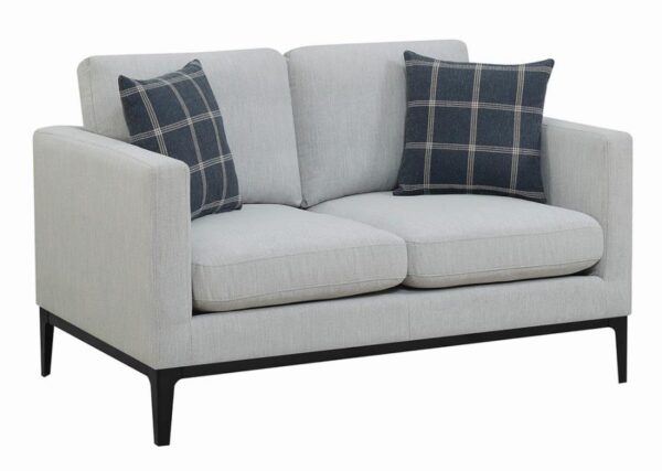 Apperson Cushioned Back Loveseat Light Grey 508682 by Coaster Furniture 8