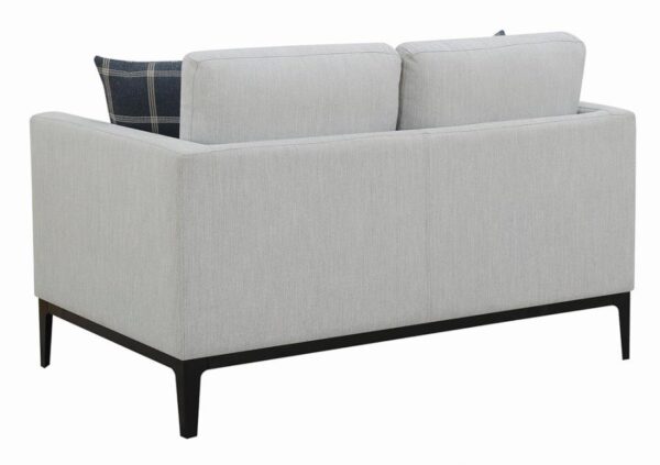 Apperson Cushioned Back Loveseat Light Grey 508682 by Coaster Furniture 10