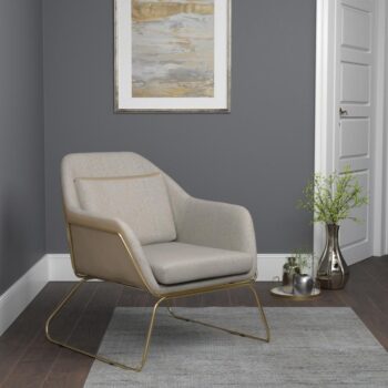 Metal Sled Leg Accent Chair Beige 903981 by Coaster Furniture