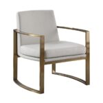 Concave Metal Arm Accent Chair Cream and Bronze 903048 by Coaster Furniture 10