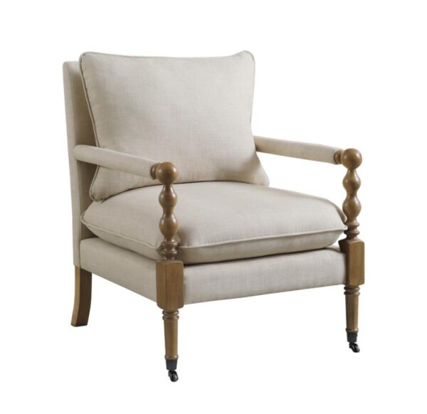 Upholstered Accent Chair with Casters Beige 903058 by Coaster Furniture 8