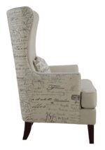 Curved Arm High Back Accent Chair Cream 904047 by Coaster Furniture Accent Chairs Mobilia Cleopatra 23 Curved Arm High Back Accent Chair Cream 904047 by Coaster Furniture 23