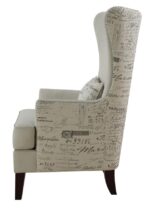 Curved Arm High Back Accent Chair Cream 904047 by Coaster Furniture Accent Chairs Mobilia Cleopatra 25 Curved Arm High Back Accent Chair Cream 904047 by Coaster Furniture 25