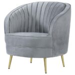 Sophia Upholstered Chair Gray and Gold 506866 by Coaster Furniture 25