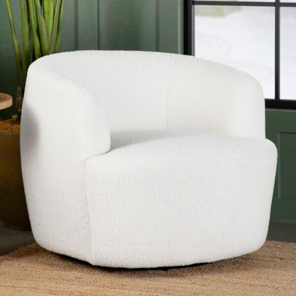 Upholstered Swivel Chair Natural 905726 By Coaster Furniture | Mobilia Cleopatra Upholstered Swivel Chair Natural 905726 by Coaster Furniture