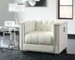 Chaviano Tufted Upholstered Chair Pearl White 505393 by Coaster Furniture 13