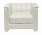 Chaviano Tufted Upholstered Chair Pearl White 505393 by Coaster Furniture 15