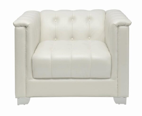 Chaviano Tufted Upholstered Chair Pearl White 505393 by Coaster Furniture 10