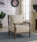 Cushion Back Accent Chair Oatmeal and Natural 905362 by Coaster Furniture 22