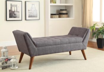 Flared Arm Bench Gray and Brown 500008 by Coaster Furniture