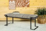 Upholstered Accent Bench Black and White 914142 by Coaster Furniture Accent Chairs Mobilia Cleopatra 19 Upholstered Accent Bench Black and White 914142 by Coaster Furniture 19