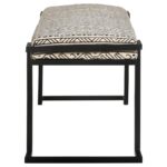 Upholstered Accent Bench Black and White 914142 by Coaster Furniture Accent Chairs Mobilia Cleopatra 22 Upholstered Accent Bench Black and White 914142 by Coaster Furniture 22