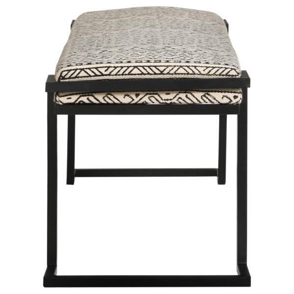 Upholstered Accent Bench Black and White 914142 by Coaster Furniture 14