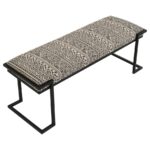 Upholstered Accent Bench Black and White 914142 by Coaster Furniture Accent Chairs Mobilia Cleopatra 23 Upholstered Accent Bench Black and White 914142 by Coaster Furniture 23