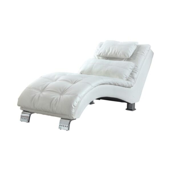 Dilleston Upholstered Chaise White 550078 by Coaster Furniture 7