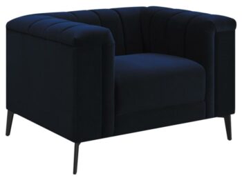 Chalet Tuxedo Arm Chair Blue 509213 by Coaster Furniture