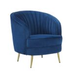 Sophia Upholstered Vertical Channel Tufted Chair Blue 506863 by Coaster Furniture 20