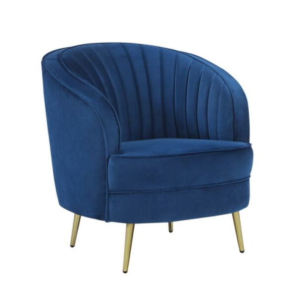 Sophia Upholstered Vertical Channel Tufted Chair Blue 506863 by Coaster Furniture 14