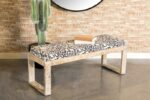 Sled Leg Upholstered Accent Bench Black and White 914138 by Coaster Furniture 15