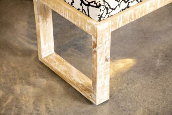Sled Leg Upholstered Accent Bench Black and White 914138 by Coaster Furniture 13