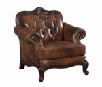 Victoria Rolled Arm Chair Tri-tone and Brown 500683 by Coaster Furniture 9