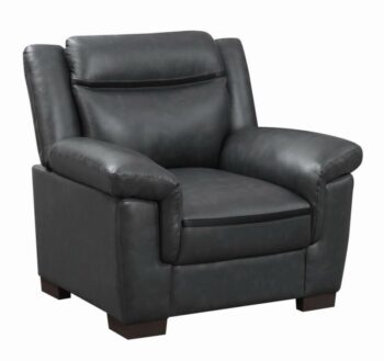 Arabella Pillow Top Upholstered Chair Gray 506593 by Coaster Furniture