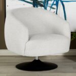 Upholstered Swivel Accent Chair Beige and Matte Black 905739 by Coaster Furniture 27
