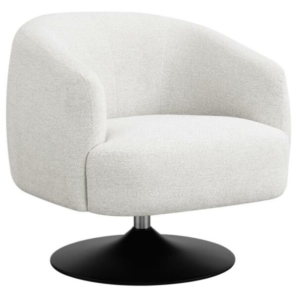 Upholstered Swivel Accent Chair Beige and Matte Black 905739 by Coaster Furniture 16