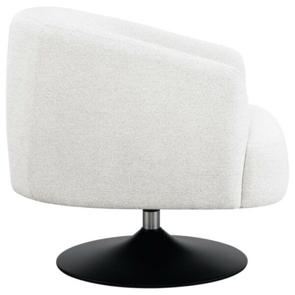 Upholstered Swivel Accent Chair Beige and Matte Black 905739 by Coaster Furniture 21
