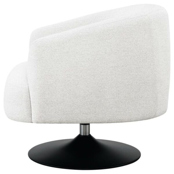 Upholstered Swivel Accent Chair Beige and Matte Black 905739 by Coaster Furniture 24