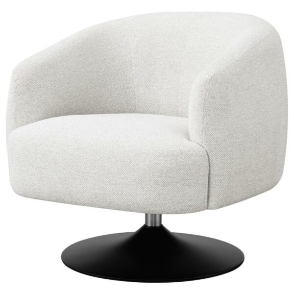 Upholstered Swivel Accent Chair Beige and Matte Black 905739 by Coaster Furniture 25