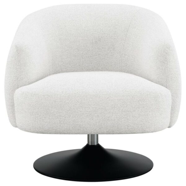 Upholstered Swivel Accent Chair Beige and Matte Black 905739 by Coaster Furniture 26
