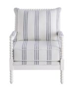 Upholstered Accent Chair with Spindle Accent White and Navy 903835 by Coaster Furniture 17