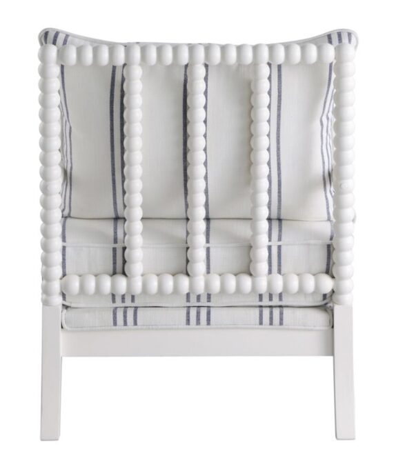 Upholstered Accent Chair with Spindle Accent White and Navy 903835 by Coaster Furniture 12