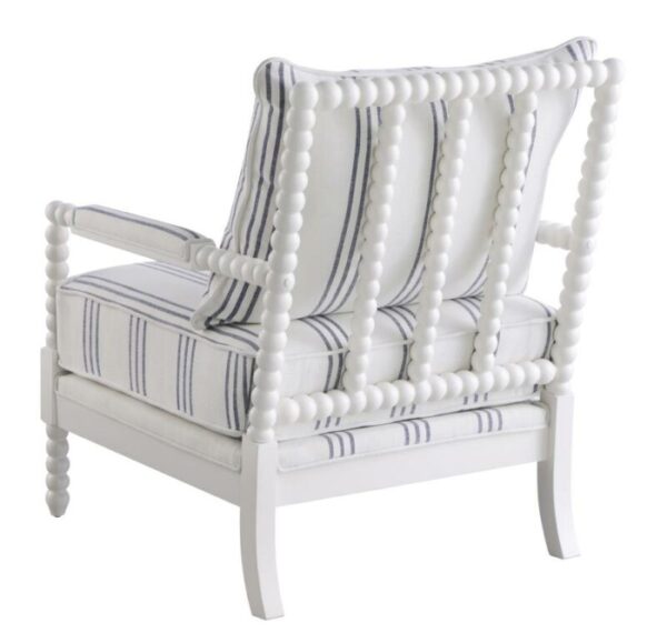 Upholstered Accent Chair with Spindle Accent White and Navy 903835 by Coaster Furniture 14