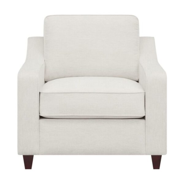 Christine Upholstered Cushion Back Chair Beige 552063 By Coaster Furniture | Mobilia Cleopatra Christine Upholstered Cushion Back Chair Beige 552063 by Coaster Furniture
