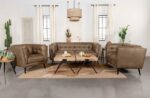 Thatcher Upholstered Button Tufted Chair Brown 509423 by Coaster Furniture Accent Chairs Mobilia Cleopatra 11 Thatcher Upholstered Button Tufted Chair Brown 509423 by Coaster Furniture 11