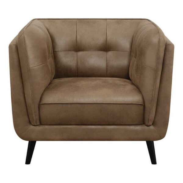 Thatcher Upholstered Button Tufted Chair Brown 509423 by Coaster Furniture 7