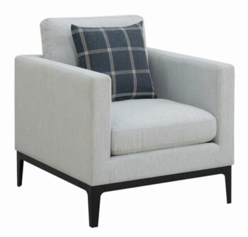 Apperson Cushioned Back Arm Chair Light Grey 508683 by Coaster Furniture
